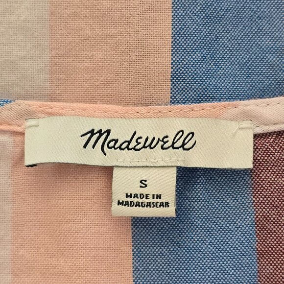 Madewell Novel Tie-Front Button Top in Flagstaff Stripe - Picture 10 of 13